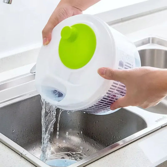 Kitchen Salad Spinner Lettuce Greens Washer Dryer Drainer Crisper Strainer for Leafy Vegetables - Efficient Cleaning Tool